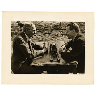 Henry Ford and Harry Ferguson Signed Photograph