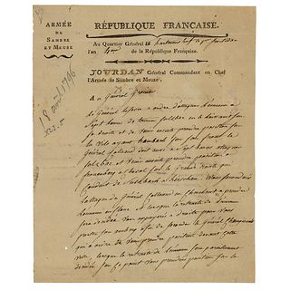 Jean-Baptiste Jourdan Autograph Letter Signed