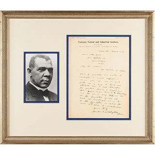 Booker T. Washington Autograph Letter Signed