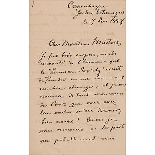 Eugen Warming Autograph Letter Signed