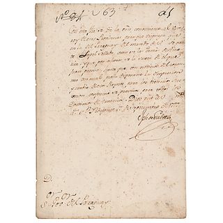 Jose de Galvez y Gallardo Document Signed