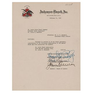 Anheuser-Busch Document Signed