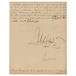 Wilhelm II Document Signed