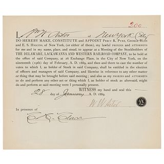 William Waldorf Astor Document Signed