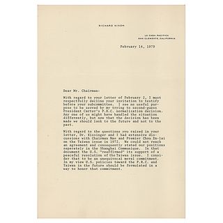 Richard Nixon Autograph Letter and (2) Typed Letters