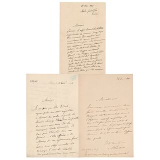 Marcellin Berthelot (3) Autograph Letters Signed