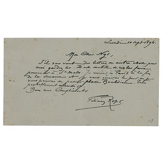 Felicien Rops Autograph Letter Signed