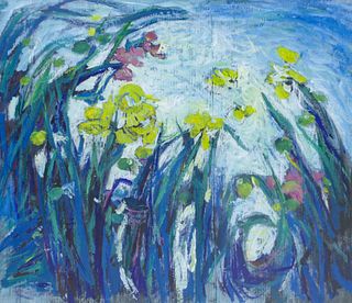 Yi Kai ''Flowers'' 1992 Oil on Paper