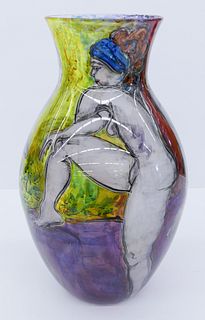 Maxi Power ''Adam and Eve'' 1999 Glass Vessel
