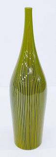 Lino Tagliapietra Attr. ''Striped Bottle Vase'' Glass
