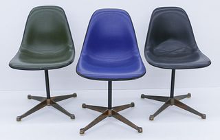 3pc Eames for Herman Miller Covered Shell Chairs