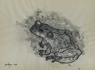 Richard Gilkey ''Frog'' 1968 Ink