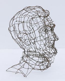Joe Police ''Abe Lincoln'' Steel Wire Sculpture