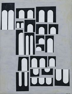 Wendell Brazeau ''Untitled'' (Florentine) 1960's Acrylic