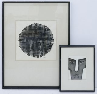 2pc Richard Proctor ''Untitled'' (Abstractions) 1965