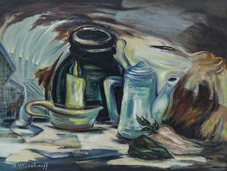 Bertha Kuvshinoff ''Still Life'' 1950's Oil