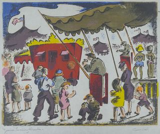 Yvonne Twining Humber ''Carnival'' Color Lithograph