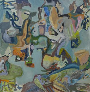 Claude Utley ''Earth'' (Abstraction) 1979 Oil