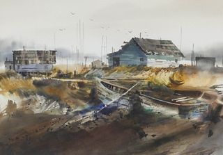 John Ebner ''Northwest Landscape'' Watercolor