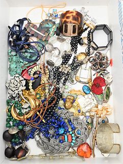 Tray Lot of Costume Jewelry, to include bracelets, necklaces, sterling, earrings, etc.