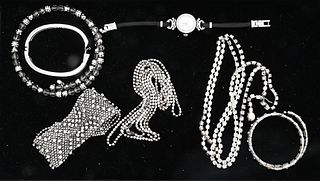Group of Costume Jewelry, to include a Swarovski necklace and bracelet; Yik Fung bracelet; two unmarked necklaces and a bracelet; along with a Metropo