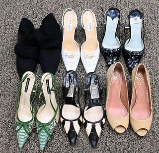 Six Pairs of Women's Shoes/Pumps, to include Paul Smith for Emma Hope, like new condition, sizes 39 1/2 and 39; Camuto, size 39; along with Claudia Ci