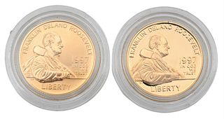 Two 5 Dollar Gold, to include one proof, along with one uncirculated.