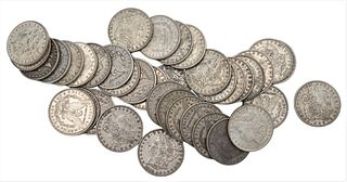38 Morgan Silver Dollars.
