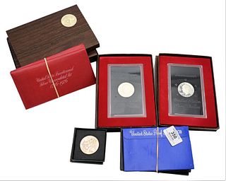 14 Piece Lot, to include 1970, 1976, 1977 proof sets, 3 Bicentennial sets, along with 2 1951 British sterling proof crowns.