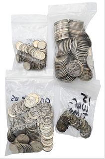15 Silver Wartime Jefferson Set, at fifty cents each, .90% silver US coins, ten cent $6.30/face value; twenty-five cent $26/face value; fifty cent $59