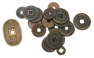 Group of Chinese and Japanese Coins.