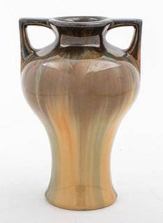 Fulper Cat's Eye Flambe Glazed Earthenware Amphora
