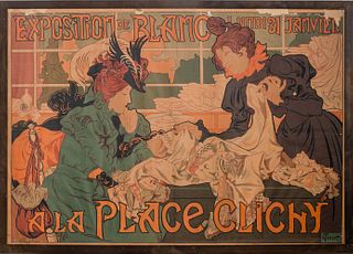 H. Thiriet "Exposition de Blanc ..." Poster, 1898