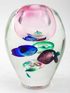 Jean Claude Novaro Art Glass Vase, 1994