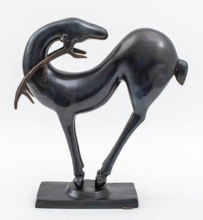 American Art Deco Style Sculpture of a Stag