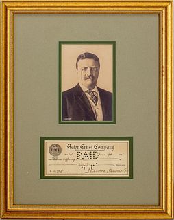 Signed Theodore Roosevelt Check to Tiffany & Co.