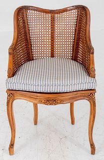 Louis XV Provincial Style Caned Desk Chair, 19 c.