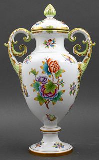 Herend  "Queen Victoria" Large Covered Vase