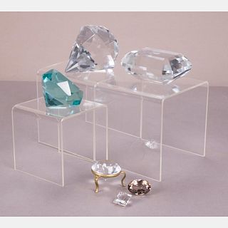 A Collection of Lead Crystal Paper Weights by Various Makers, 20th Century,