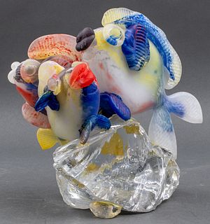 Jean-Claude Novaro Fish Art Glass Sculpture