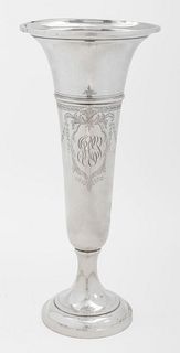 Watson Weighted Sterling Trumpet Vase