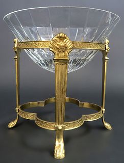 A French Empire Style Brass Figural Centerpiece