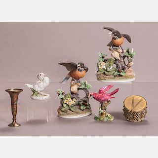 A Group of Four Porcelain Birds Form Figures, 20th Century,