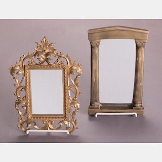 Two Decoratively Framed Mirrors, 20th Century.