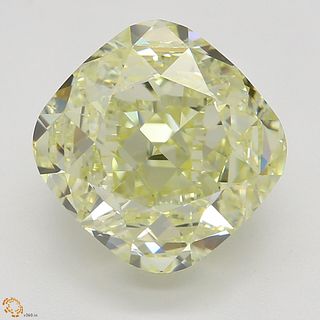 3.01 ct, Natural Fancy Light Yellow Even Color, VVS1, Cushion cut Diamond (GIA Graded), Appraised Value: $60,800 