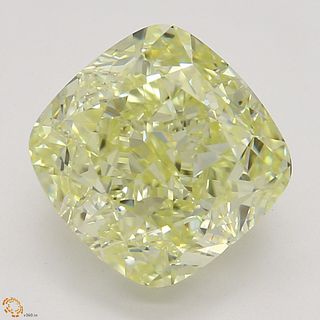 2.51 ct, Natural Fancy Light Yellow Even Color, VVS1, Cushion cut Diamond (GIA Graded), Appraised Value: $45,000 