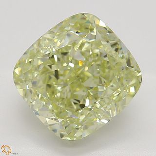 2.51 ct, Natural Fancy Yellow Even Color, VS2, Cushion cut Diamond (GIA Graded), Appraised Value: $54,000 