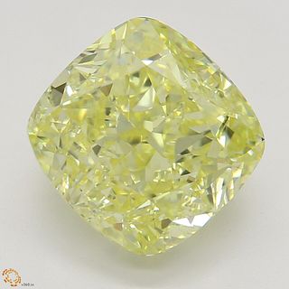 3.01 ct, Natural Fancy Yellow Even Color, VS1, Cushion cut Diamond (GIA Graded), Appraised Value: $95,700 