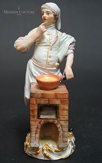 The Chef Man, A German Meissen Porcelain Figurine, Signed