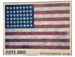 JASPER JOHNS MOMA Flag Exhibition Poster